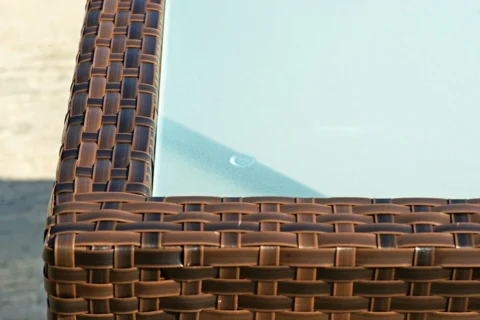 訂製藤編餐桌細節