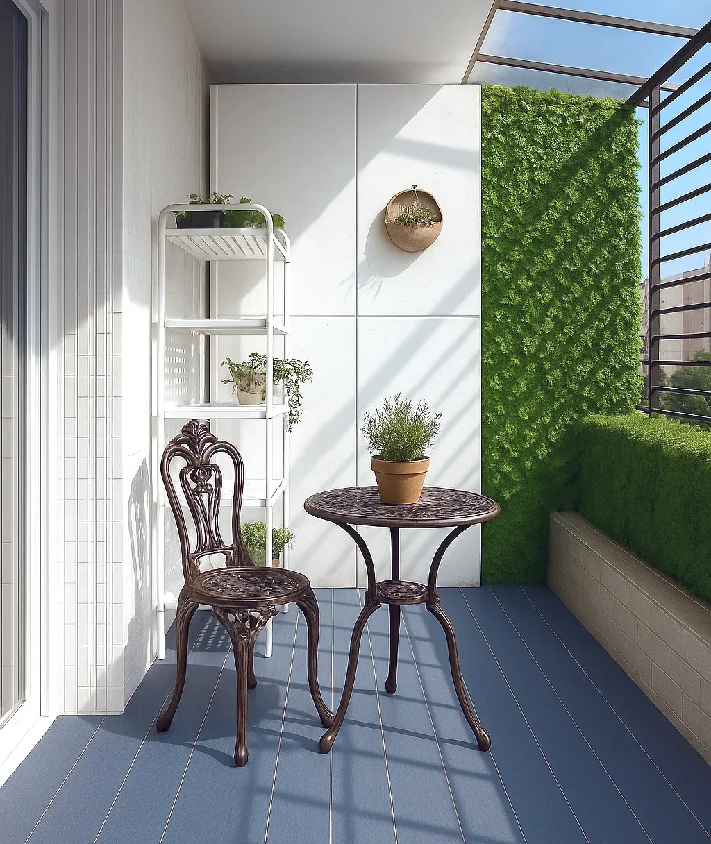 鑄鋁桌椅陽台佈置