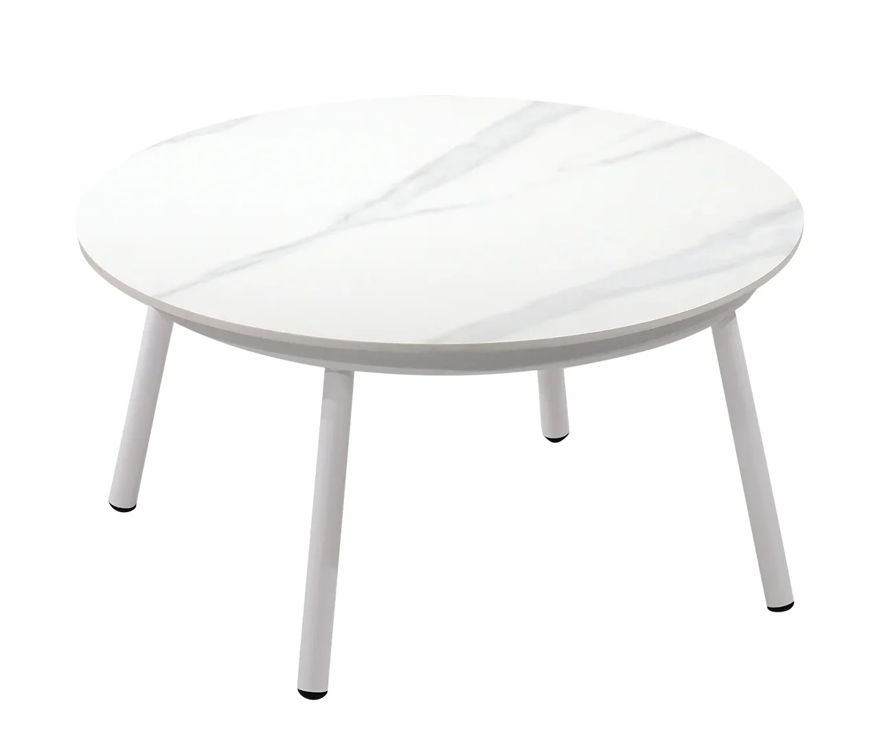 岩板圓形咖啡桌（白色）