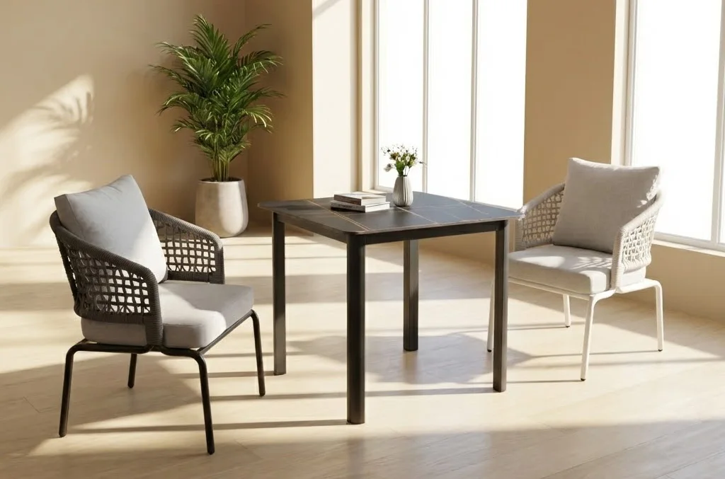 羅卡 岩板方桌85