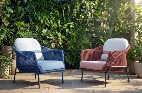 奇幻雙色的戶外沙發