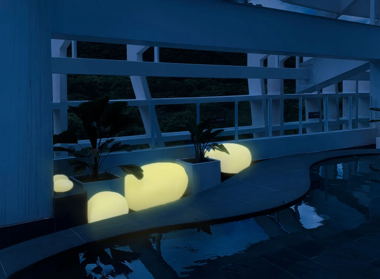 發光蛋白石燈夜景