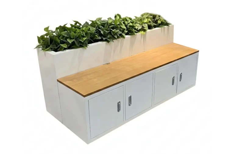 金屬花箱坐凳收納款