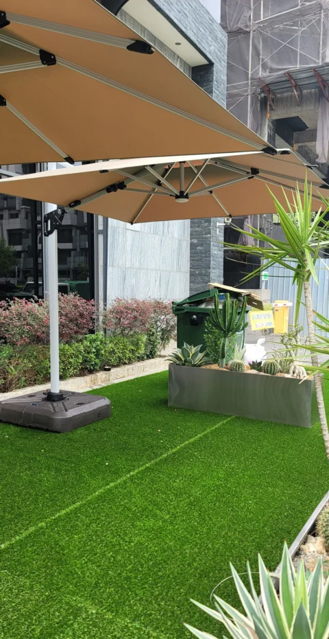 威尼斯方形羅馬傘實景