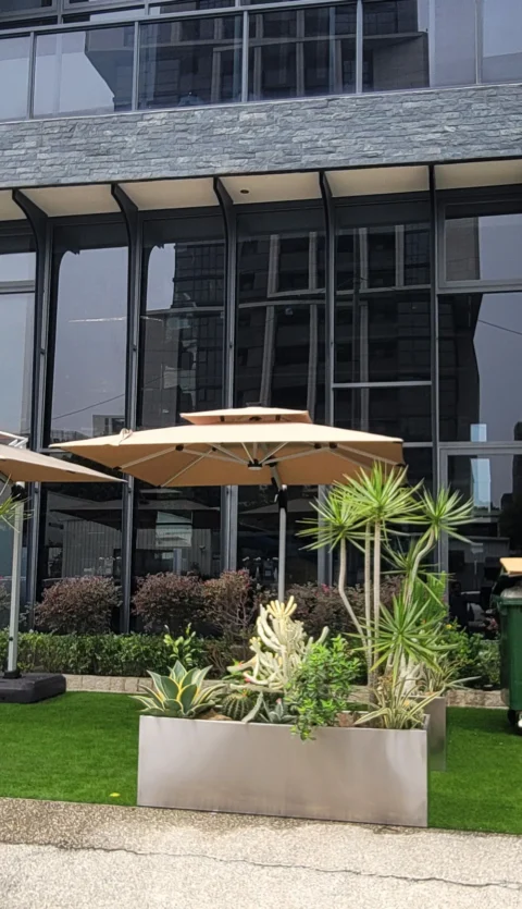 威尼斯方形羅馬傘實景